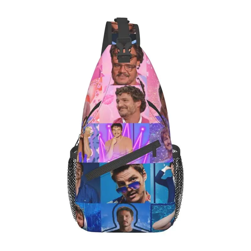 

Cool Pedro Pascal Bisexual Pride Flag Sling Crossbody Backpack Men Shoulder Chest Bags for Traveling