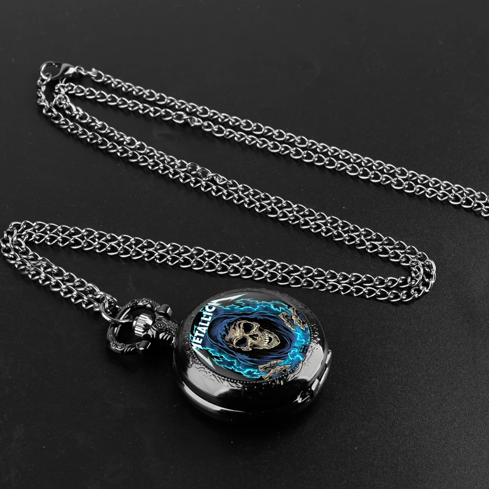 Reloj de cuarzo con cadena de bolsillo para hombre y niño, pulsera con diseño de banda famosa, estilo Vintage, para regalo único de cumpleaños