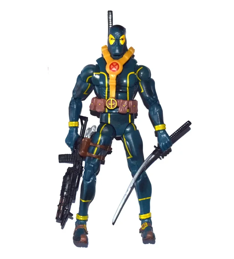 Marvel Legends Comic Superhéroe Deadpool Traje Azul Figura de acción de 6"