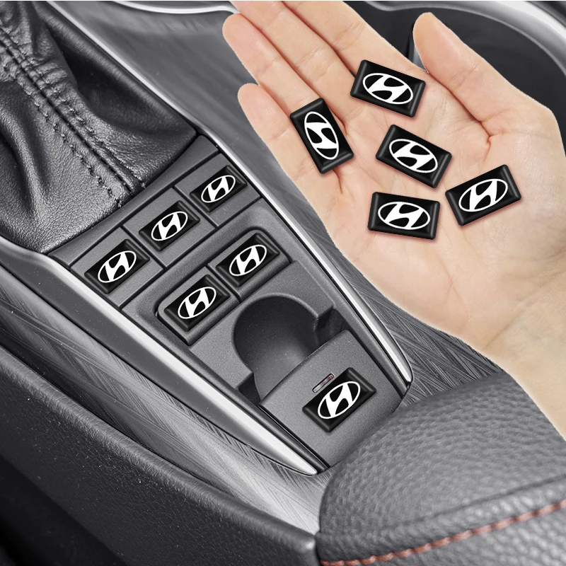 10 قطعة تصفيف السيارة ثلاثية الأبعاد شعار صغير شارة ملصقات لشركة هيونداي توكسون أكسنت إلنترا سانتا في سوناتا I30 I40 ix25 ix35 سولاريس #3