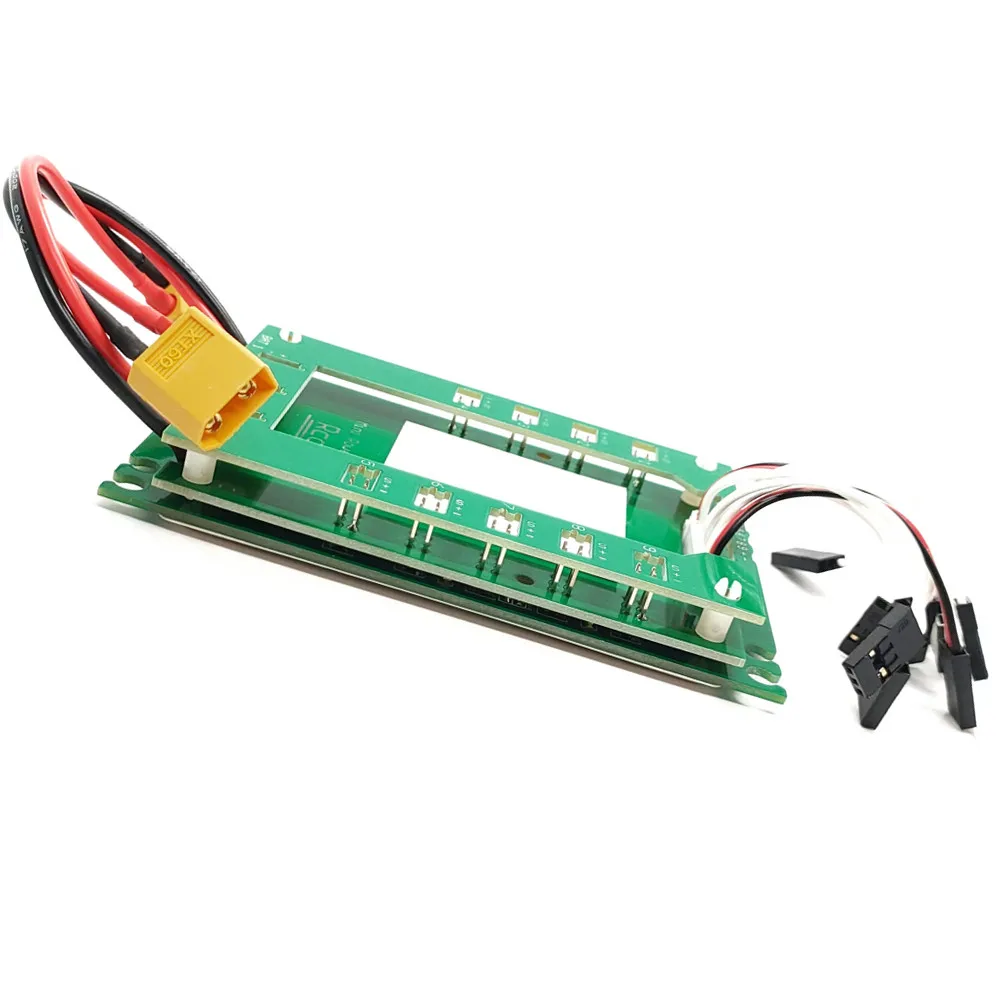 rccskj 2101 Mini Servo Section Board with Dual Power Input Wire and Electronic Switch Green Color