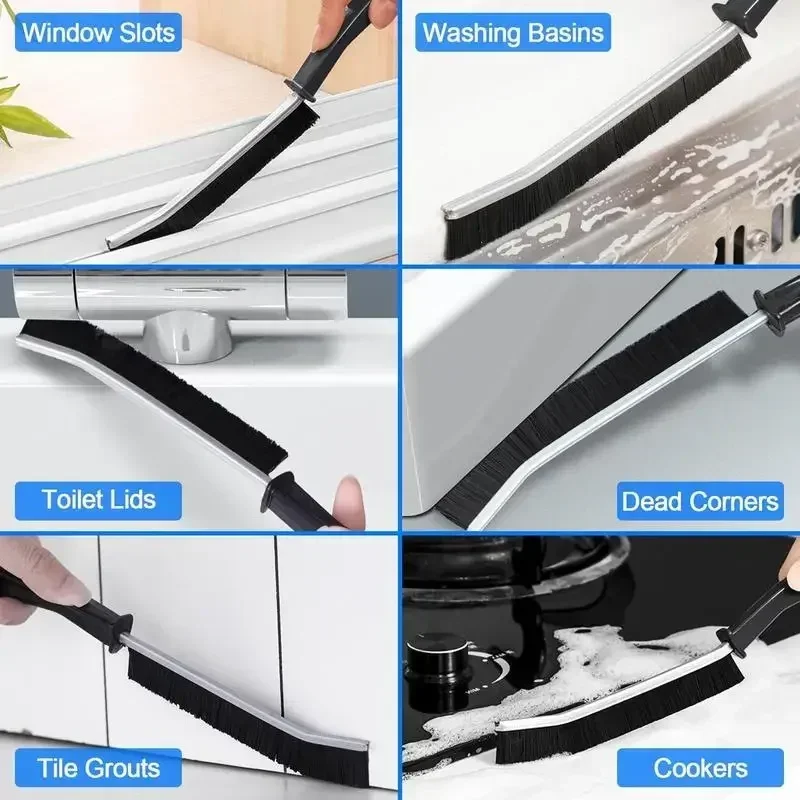 5 pçs escova de limpeza de fenda, escova de cerdas duras, escova de limpeza de telha multifuncional, para telhas de cozinha do agregado familiar do banheiro