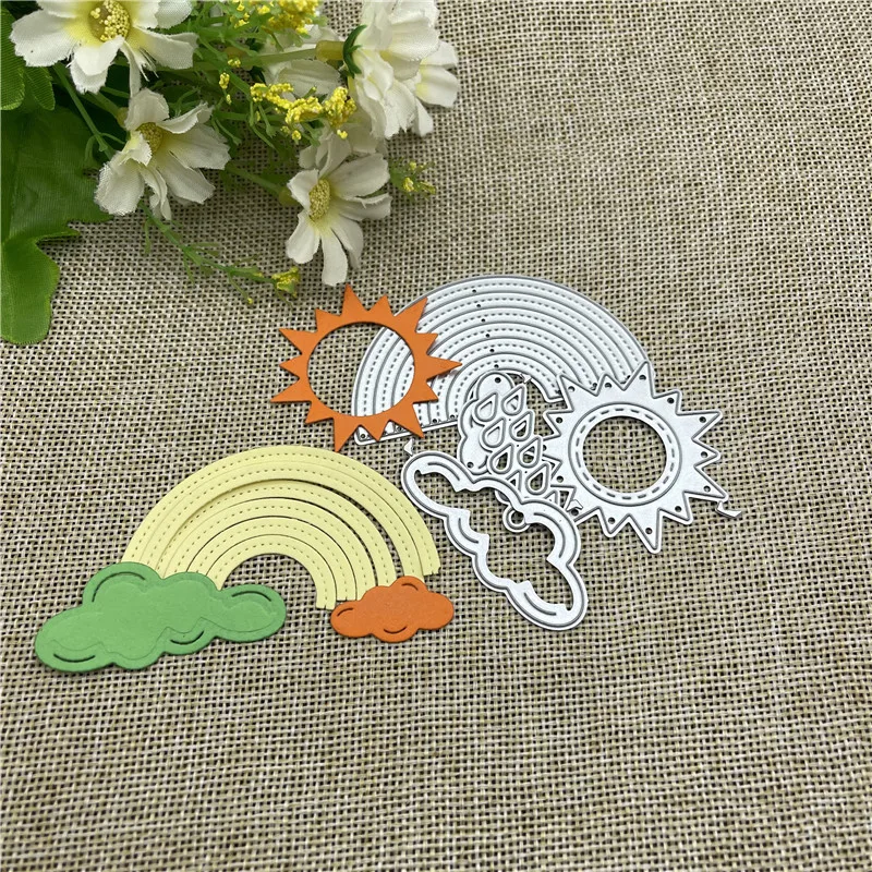 New sun rainbow lace Metal Cutting Dies Stencils For DIY Scrapbooking Decorative Embossing Handcraft Template