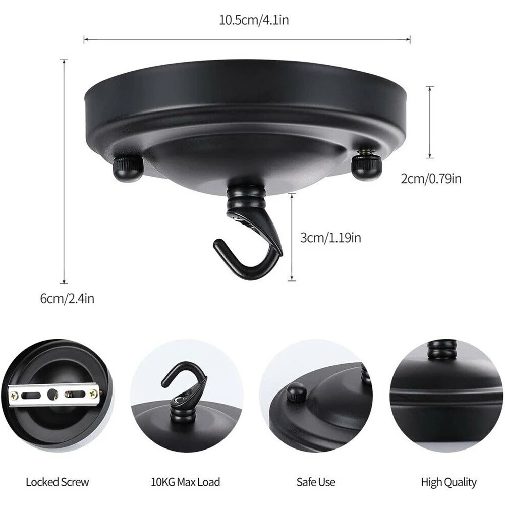 105mm Vintage Lamp Parts Ceiling Plate Holder Fitting Hook Light Living Room Pendant Plate Replacement Lamp Accessory