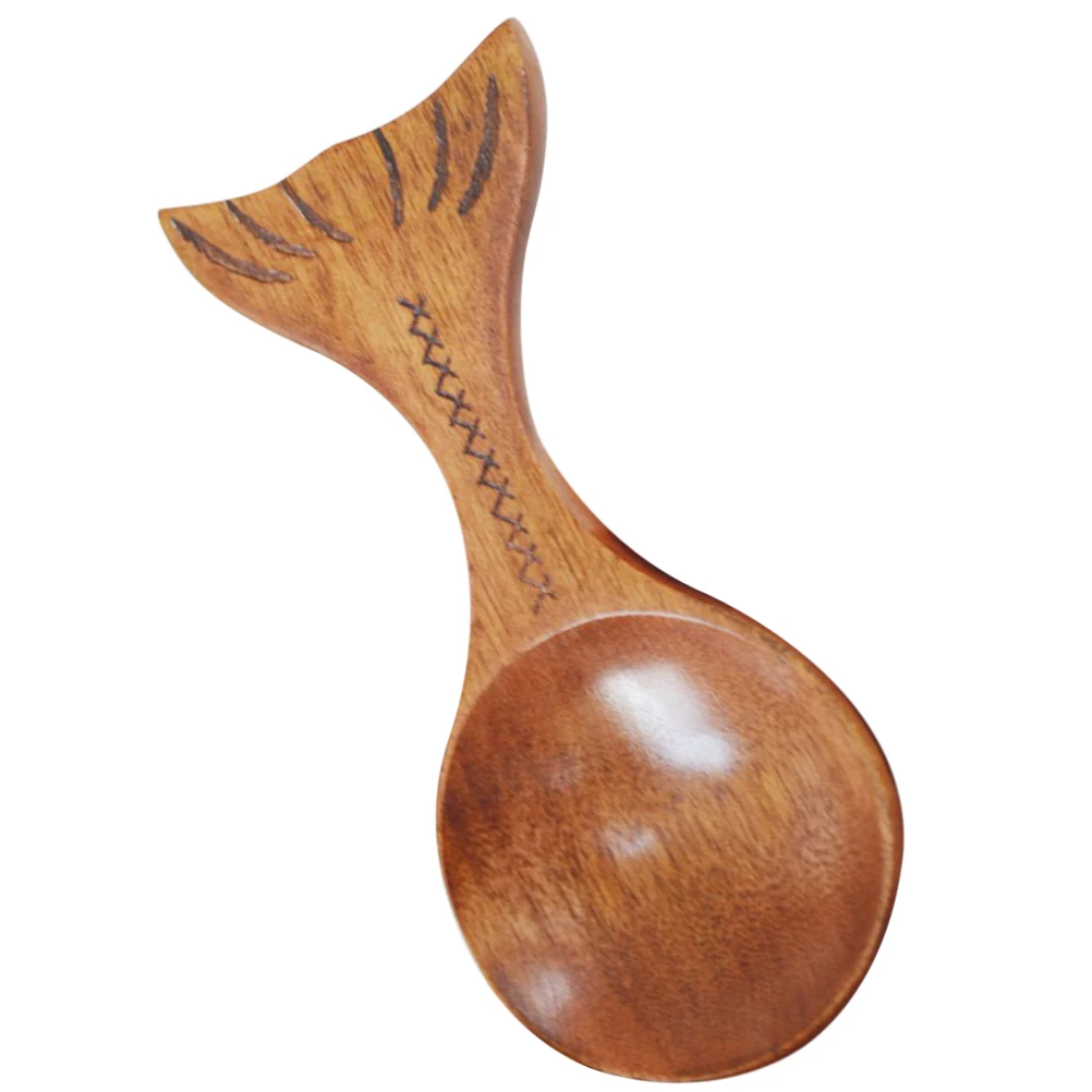 

Wooden Fish Shape Nanmu Spoon Coffee Ground Kitchen Tool Flavor Powder Measuring Measurement Beans Wood Scoop Delicate Coffee