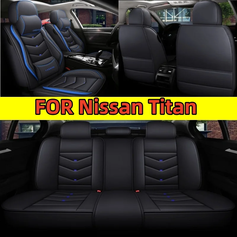 

Car seat cover waterproof artificial leather soft comfortable headrest solid waist full wrap seat cover FOR Nissan Titan