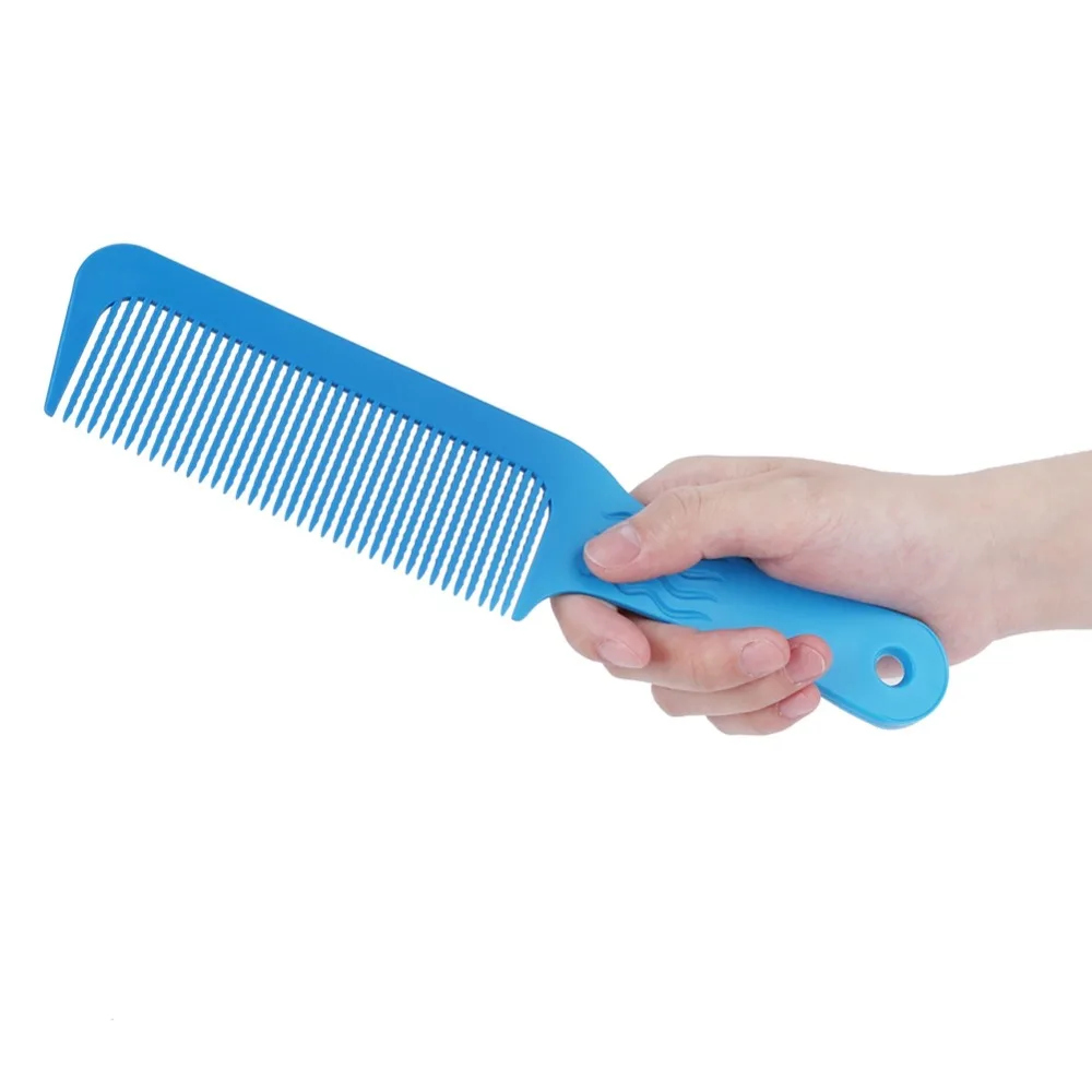 Wave Tooth Design Hair Cutting Comb Non-Slip Handle Anti-Static Styling Comb Easy Grip Pattern Hairdressing Comb Barber Shop Use