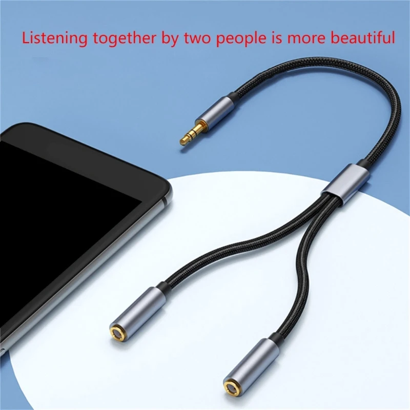 Aux 수-2x 암 익스텐션 코드 헤드폰 스플리터 케이블, 연결 및 청취, 25cm, 112cm, 3.5mm