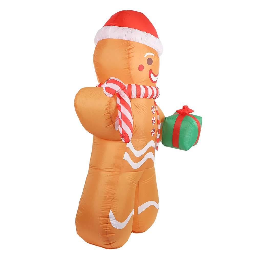 Christmas Inflatables Outdoor Decorations Gingerbread Man 8FT Inflatable Christmas Yard Decorations with Build-in LEDs
