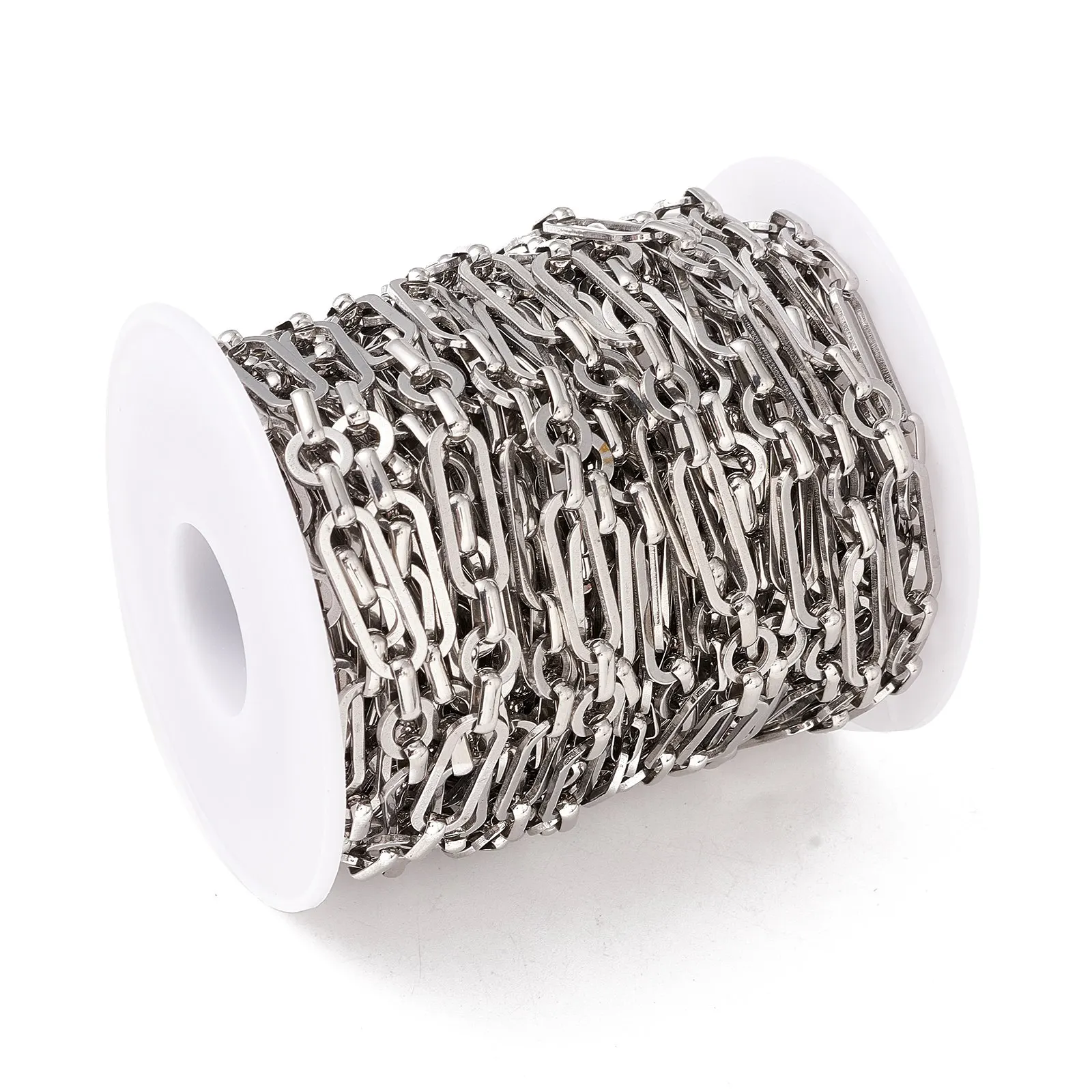 5m Stainless Steel Link Chain Necklace for Men Women Basic Punk Stainless Steel Link Chain Chokers Metal Collar Jewelry Making