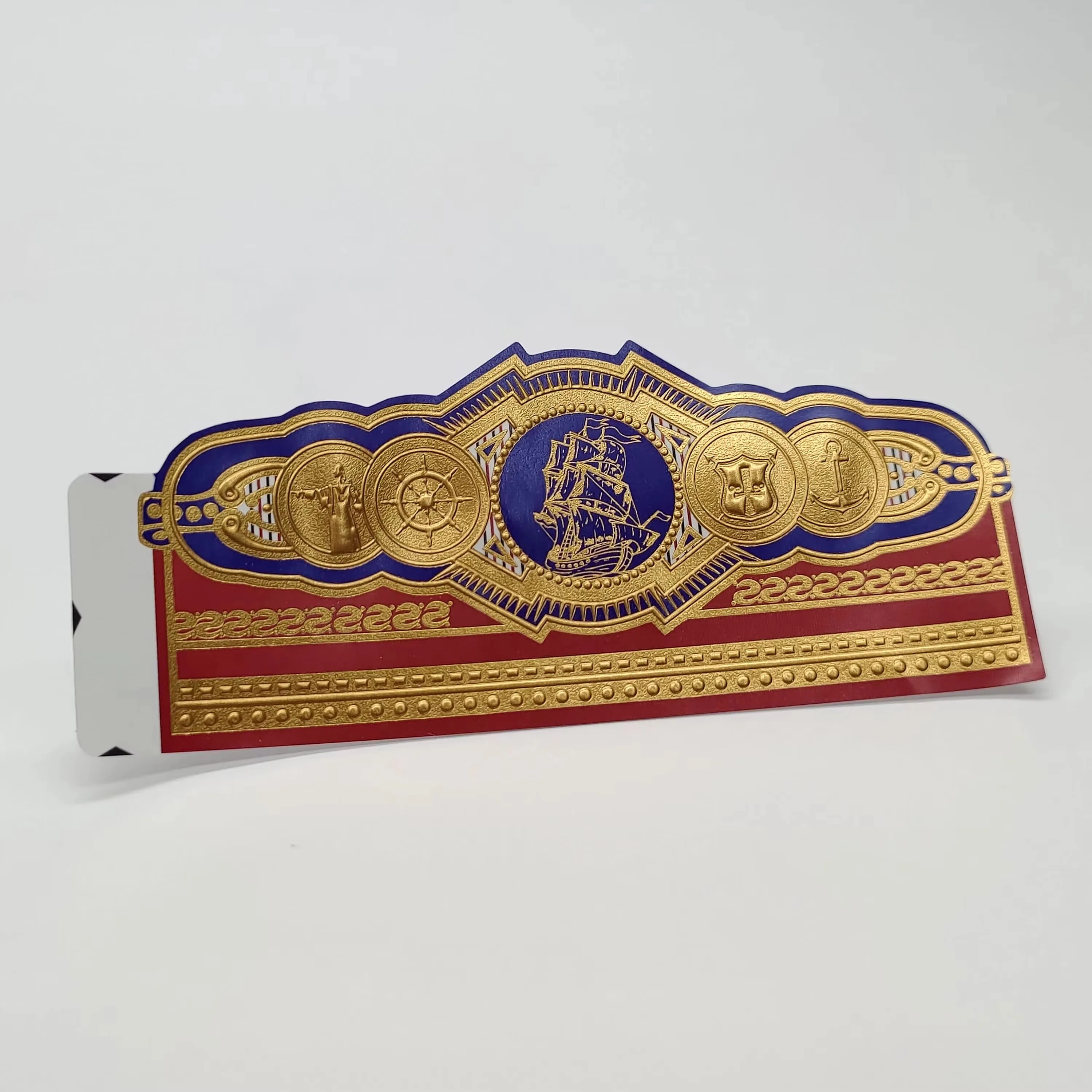 Customized Hot Stamp Gold Embossed Labels｜Cigar Packaging｜Die-cut Self-Adhesive Stickers｜Luxurious Design - view 4