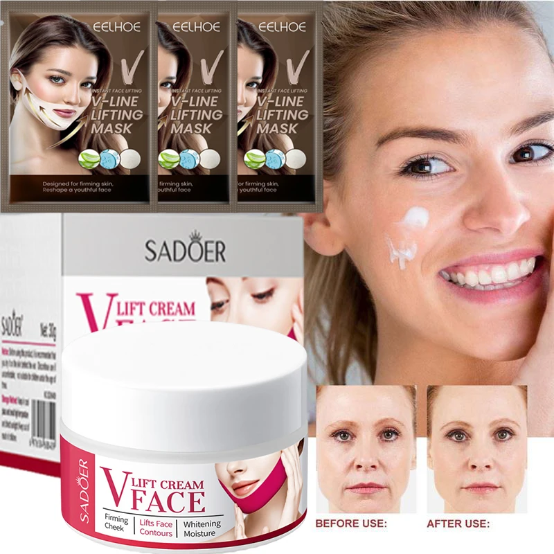 Face Lifting Masks V Shaping Face Chin Firming Moisturizing Anti Aging Anti Sagging V Shape Face Lift up Mask Skin Care Product