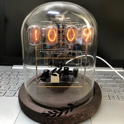 IN-12 IN12  Glow Tube Clock Retro Cyberpunk Desktop Creative Nixie Digital LED Clock Ornaments handmade Circuit Scaffolding