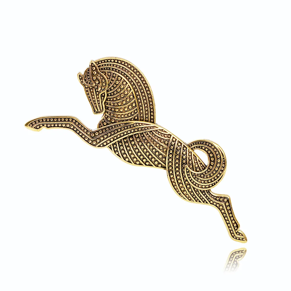 Colorful zodiac horse brooch cartoon cute unicorn corsage zebra animal metal brooch jewelry