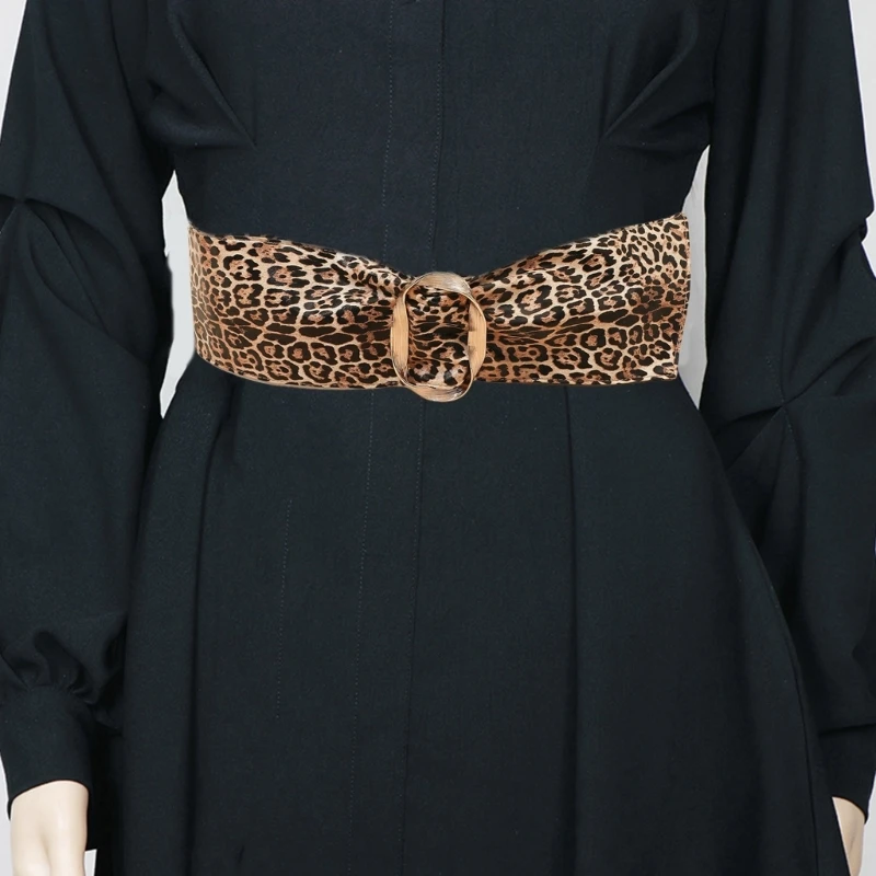 Eye Catching Leopard Wide Belt Formal Party Decorative Belt Fashion Accessories Drop shipping