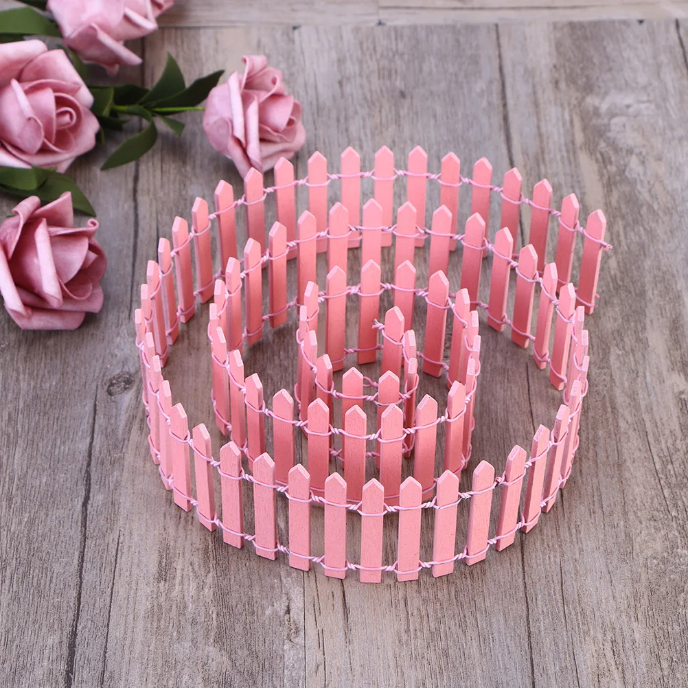 

2Pcs 100cm X 5cm Mini Fence Handmade DIY Garden Decoration Durable Safe Eco Friendly Unique Texture Miniature Fence