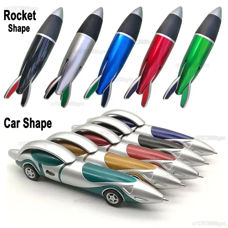 Creative 1.0mm Tip Car Rocket Shape Ballpoint Pen Office School Writing Signature Ball Pens Stationery Supplies Kids Gift