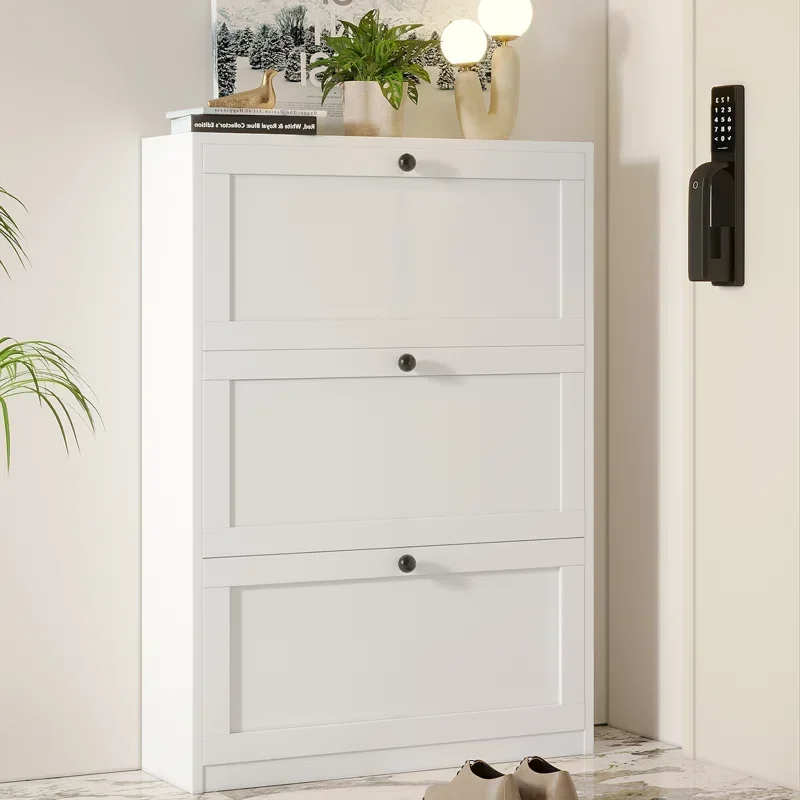 

#N 4 tier Shoe Storage Cabinet 24 Pair Shoe rack cabinet modern for Entryway Shoe Rack Organizer Cabinet