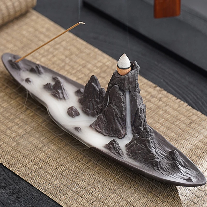 

Waterfall Agarwood Incense Burner Holder Zen Smoke Fountain Vaporizer Incense Burner Scentsy Queimador Incenso Home Decor