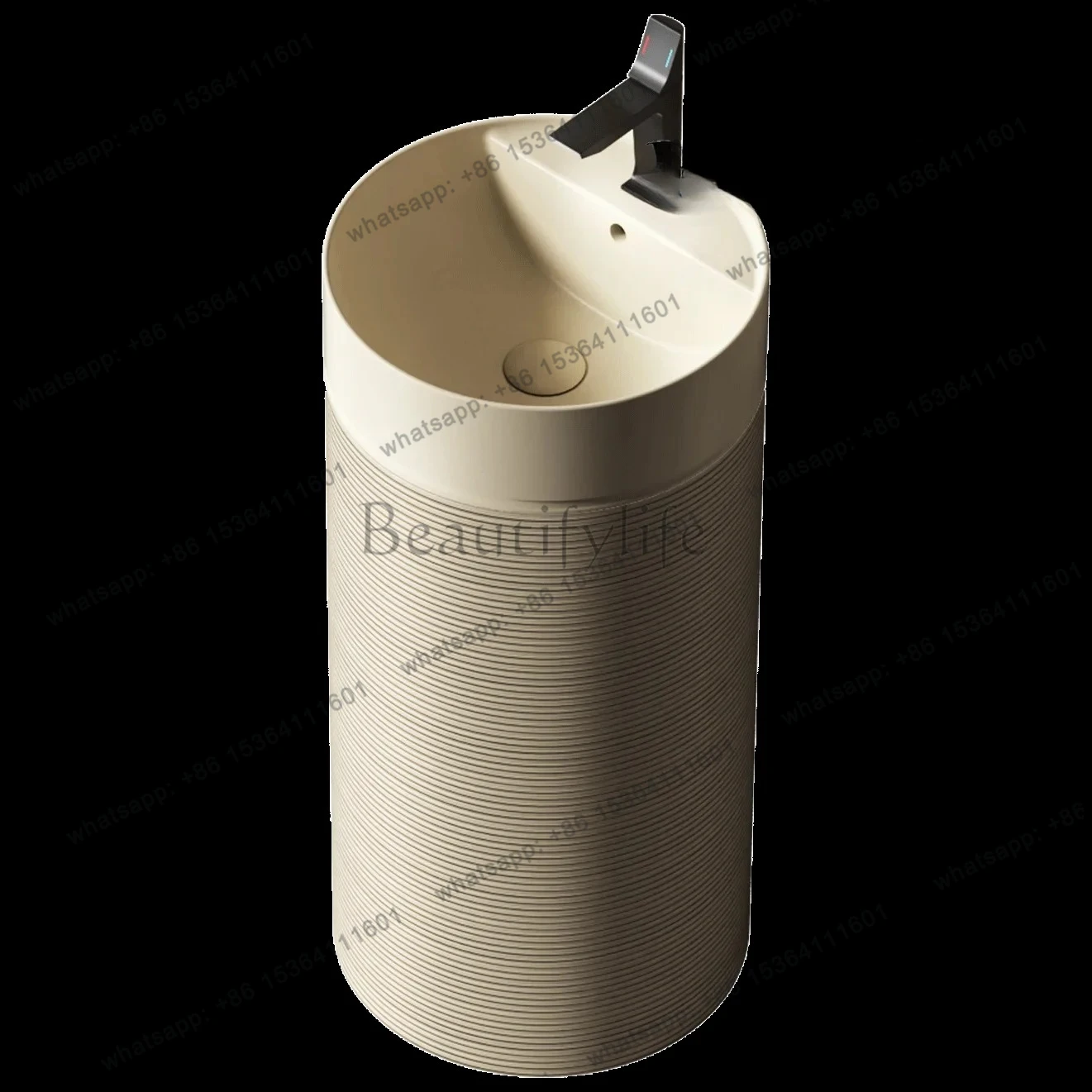 

FG26Retro column basin New Chinese bathroom column type wash basin Outdoor courtyard floor wash basin