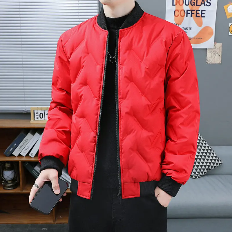 Spring and AutumnNew Men's Coat Fashionable and Warm Cotton-padded Jacket Men's Winter Casual Coat Men's Overcoat Flight Jacket
