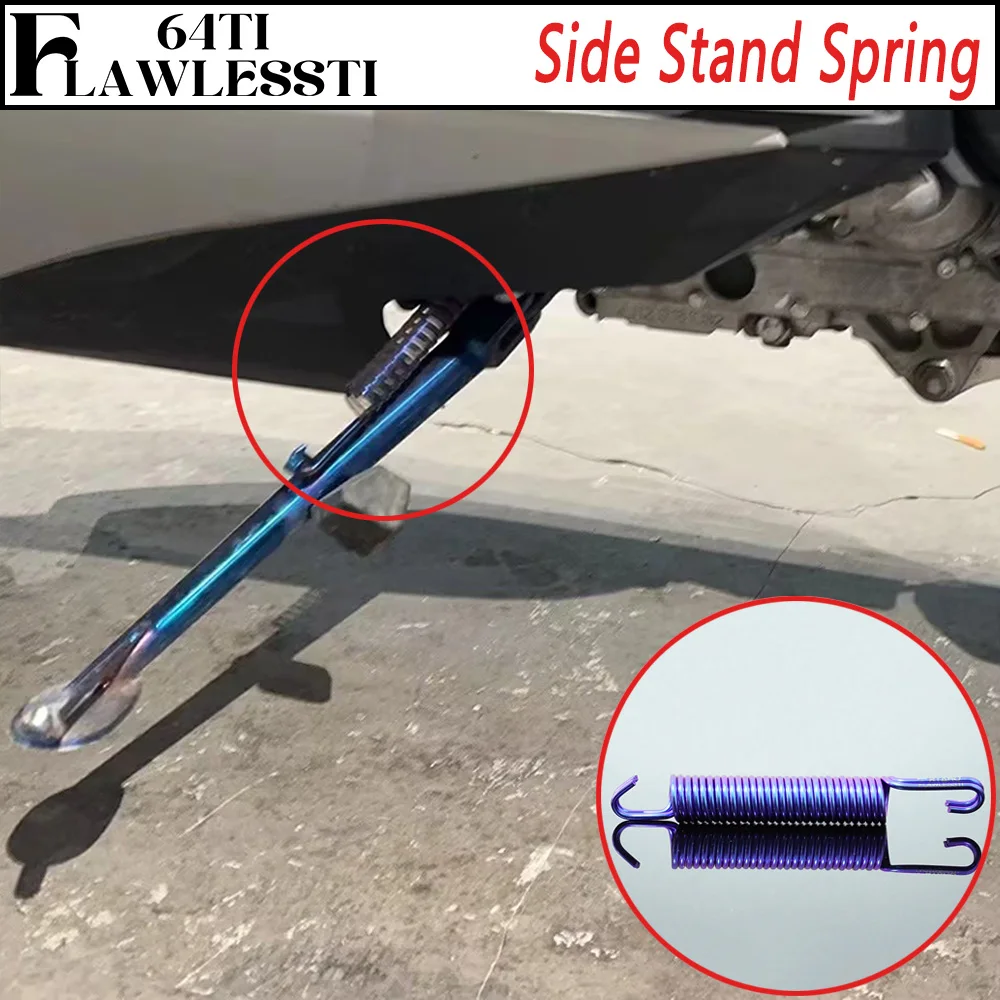 FLAWLESSTI Side Stand Spring Gr5 Titanium Spring For Yamaha Tmax 560 530