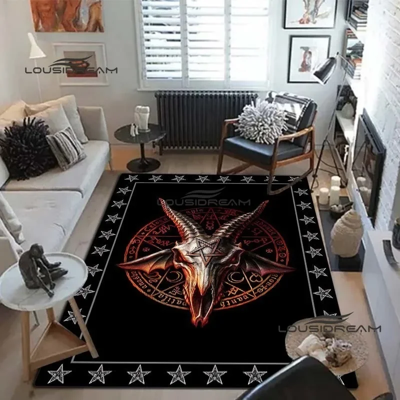 

Devil satan lucifer sacrifice Carpet and rug Goat Baphont rug living room bedroom area carpet study porch bedside non-slip mat