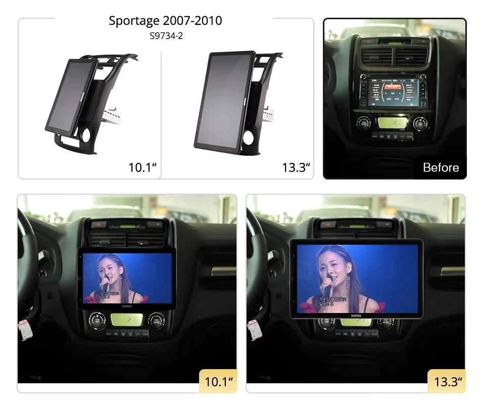 1920*1080 Nano Ownice Android 14.0 for Kia Sportage 2007-2010 Car Radio Video Audio 13.3