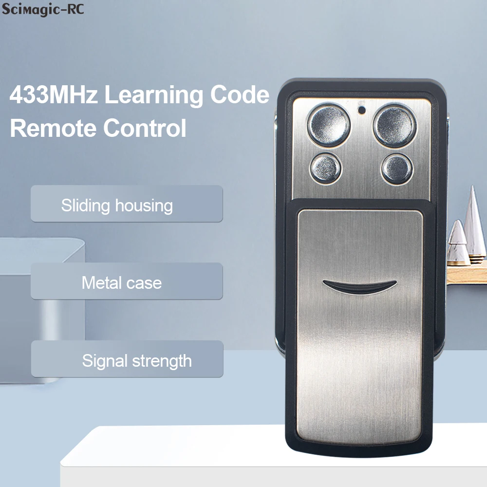 2pcs 4CH RF Wireless Remote Control Transmitter 433MHz EV1527 Learning Code 4 Button Keyfob for Garage Door Gate
