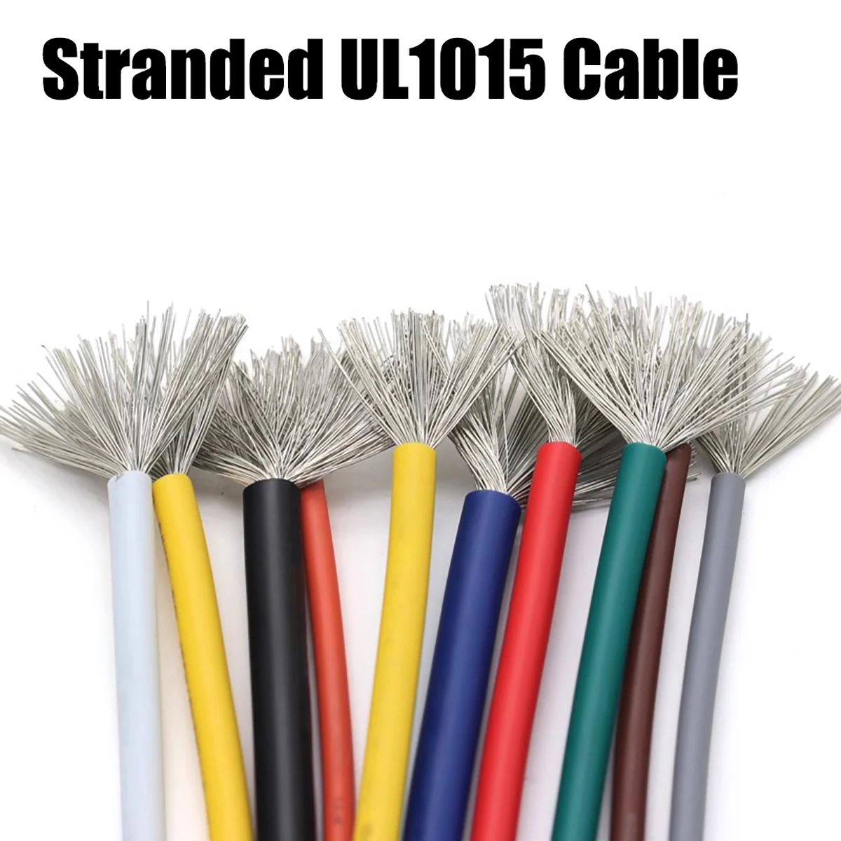 Stranded UL1015 Cable Auto Car Electrical Equipment Hook-Up Wire 8 Colors 600V 105°C 10AWG 8AWG Rohs