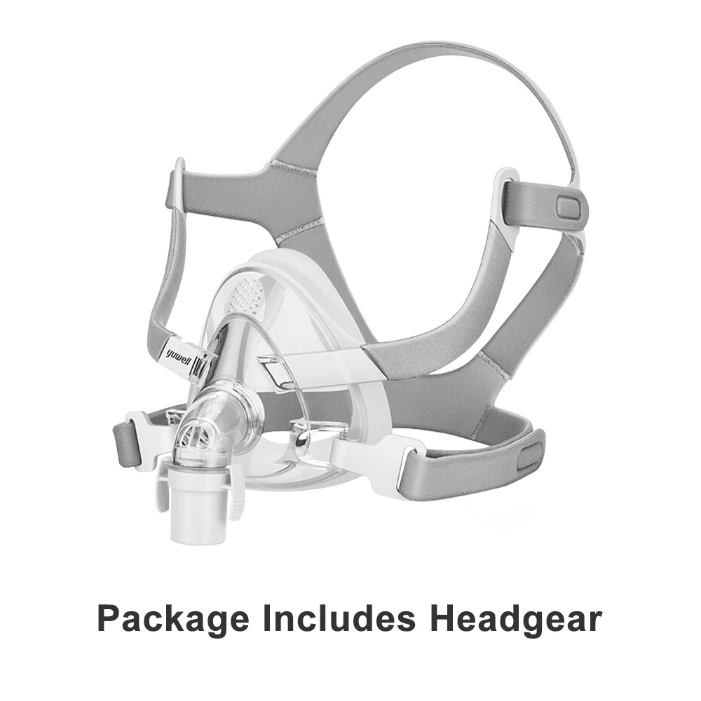 YuWell YF-02 CPAP-masker met hoofddeksel Volledig masker Auto CPAP APAP BIPAP voor medische luchtademhalingsmachine Slaapapneu Anti-snurken