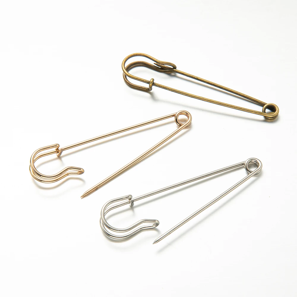 20Pcs Large Bright Metal Safety Pins Blankets Crafts Skirts Kilts Brooch Fasteners Jewellery Classic Accessories DIY Supplies