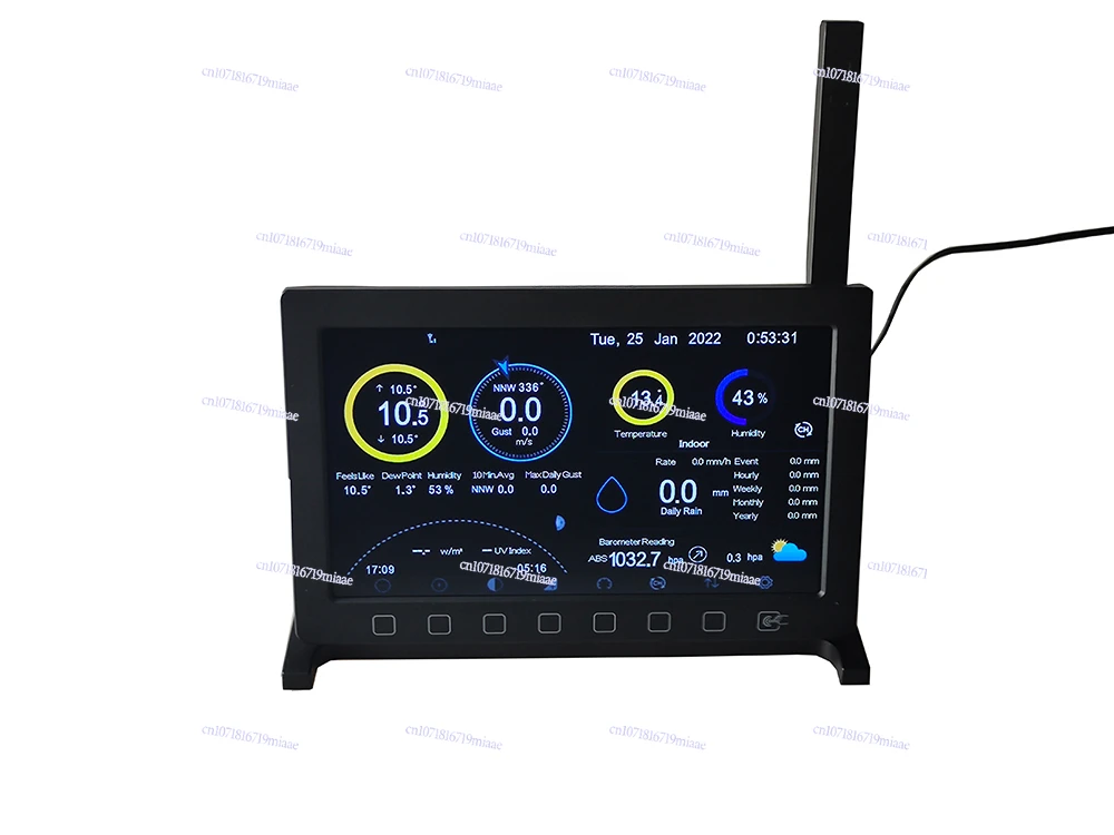 Ultrasonic weather station, wind speed, wind direction, rainfall, temperature, humidity, air pressure, light, wifi