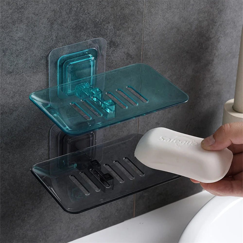 Non-slip Soap Holder Bathroom Strong Suction Drain Rack Soap Dishes Household Suction Cup Wall Mounted Soap Dish Bathroom