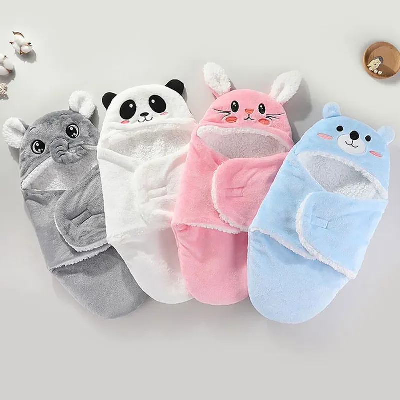 New Born Baby Sleeping Bag Pajama Baby Clothes Newborn Soft Winter  Thickened Fleece Lining with Pure  Infant Sleepwear Blanket