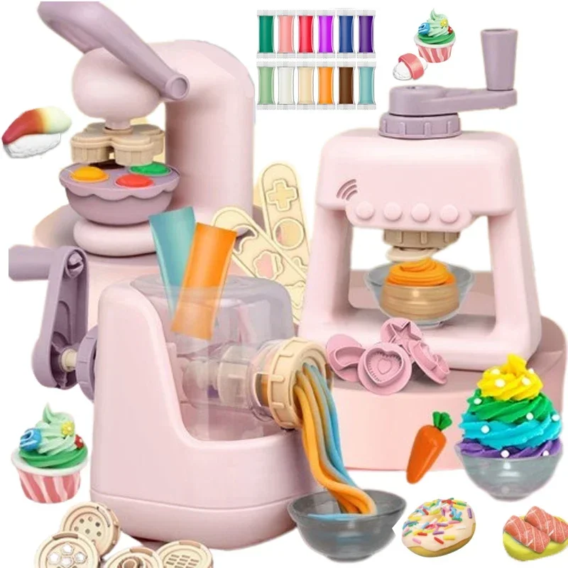 Plastilina stampo modellazione argilla simulazione pasta di argilla colorata Set di torte plastilina stampo modellazione argilla per bambini regalo