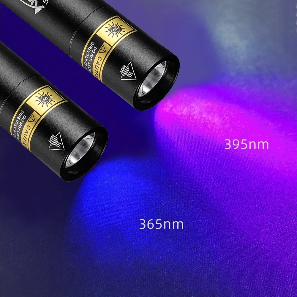 Alonefire SV94 365/395nm LED Mini UV Flashlight USB Rechargeable Torch Pet Cat Stain Tinea Marker Money Ore Jade Scorpion Lamp