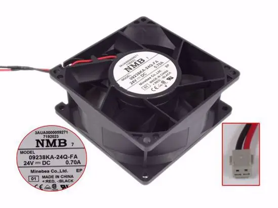 NMB-MAT 09238KA-24Q-FA 01 DC 24V 0,70 A 92x92x38mm 2-Draht Server Lüfter