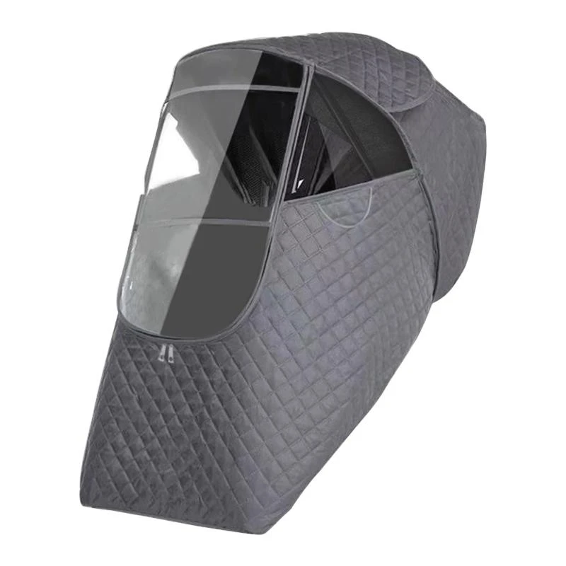 J15U Universal Prams Rain Cover with Viewing Window Breathable Weather Shielding Cold Protections Cover for Baby Carriages