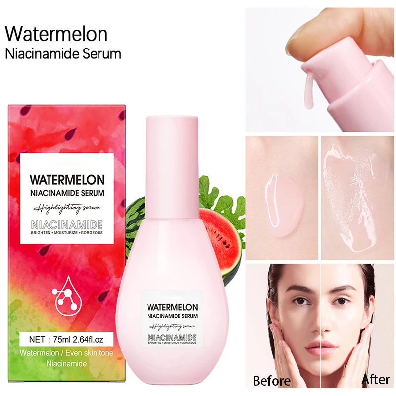 

Watermelon Niacinamide Serum Face Moisture Whitening Cream Lightweight Anti-aging Acne Removal Essence Korean Skincare Cosmetics