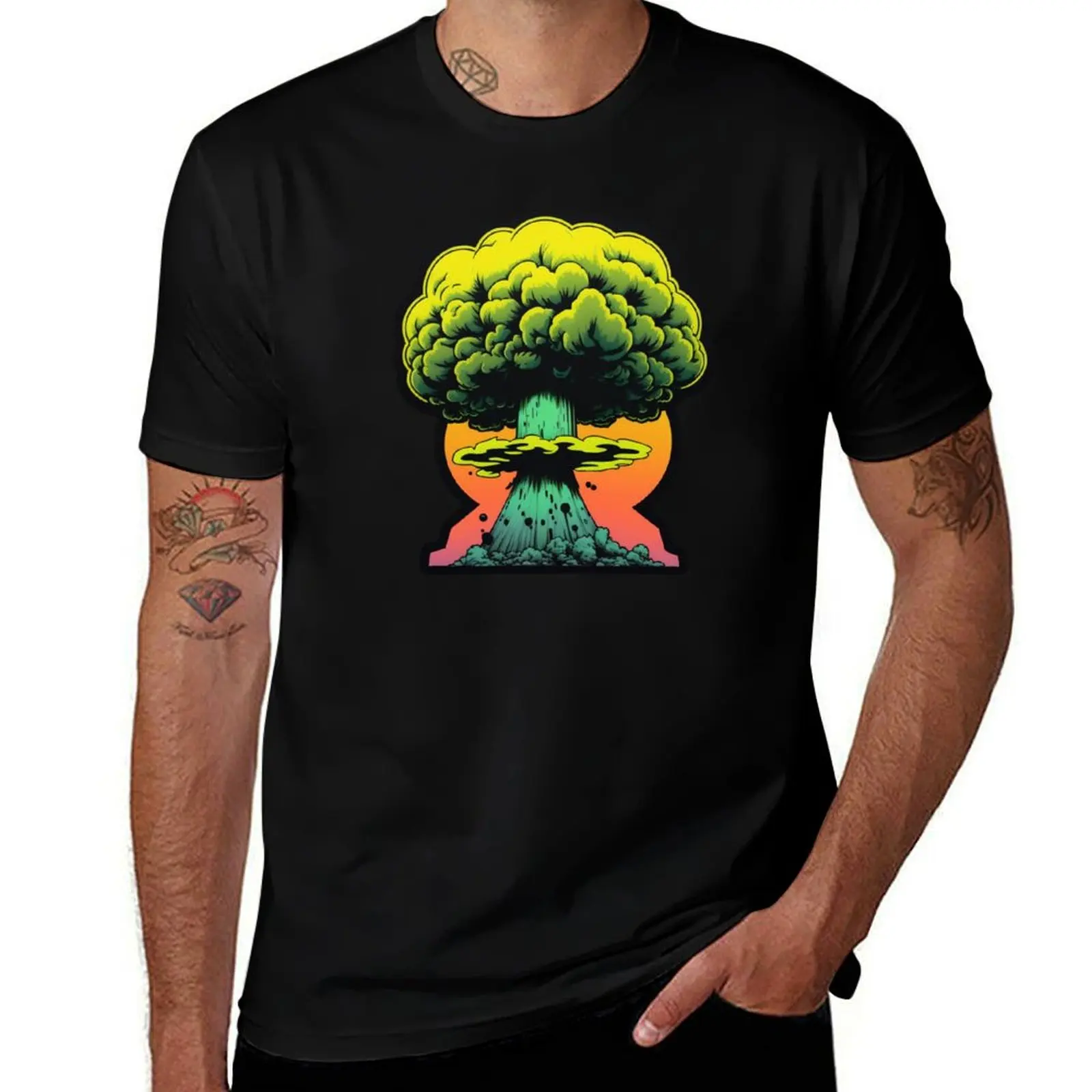 Camiseta Nuclear Explosion WW3, camiseta informal sencilla y moderna