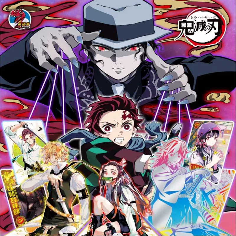 Little Dino Demon Slayer Cards Booster Box Anime Collection Game PVC Material Gacha Ultimate Set