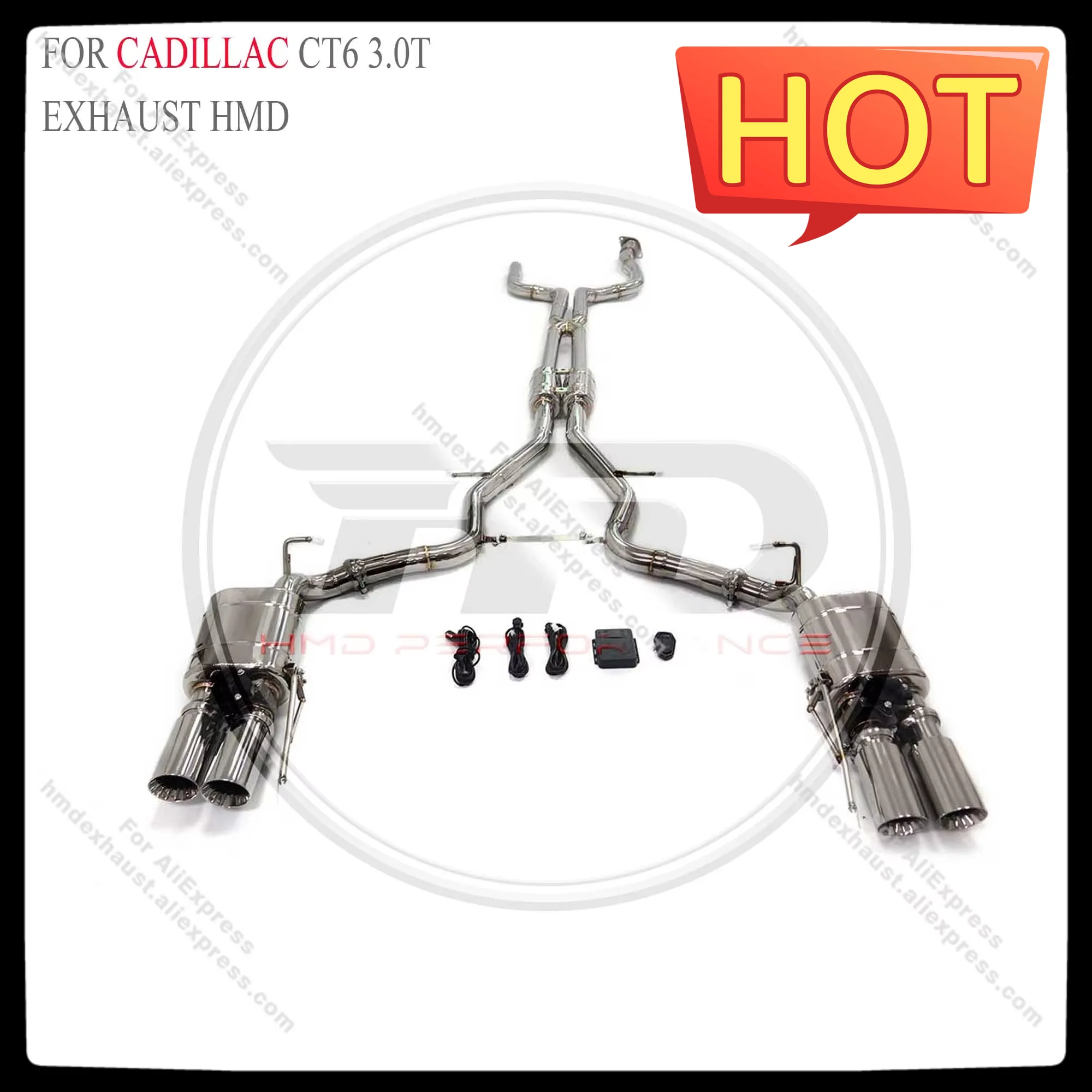 

HMD Stainless Steel Exhaust System is Suitable For Cadillac CT6 3.0T Auto Modification Electronic Valve Catback Pipe