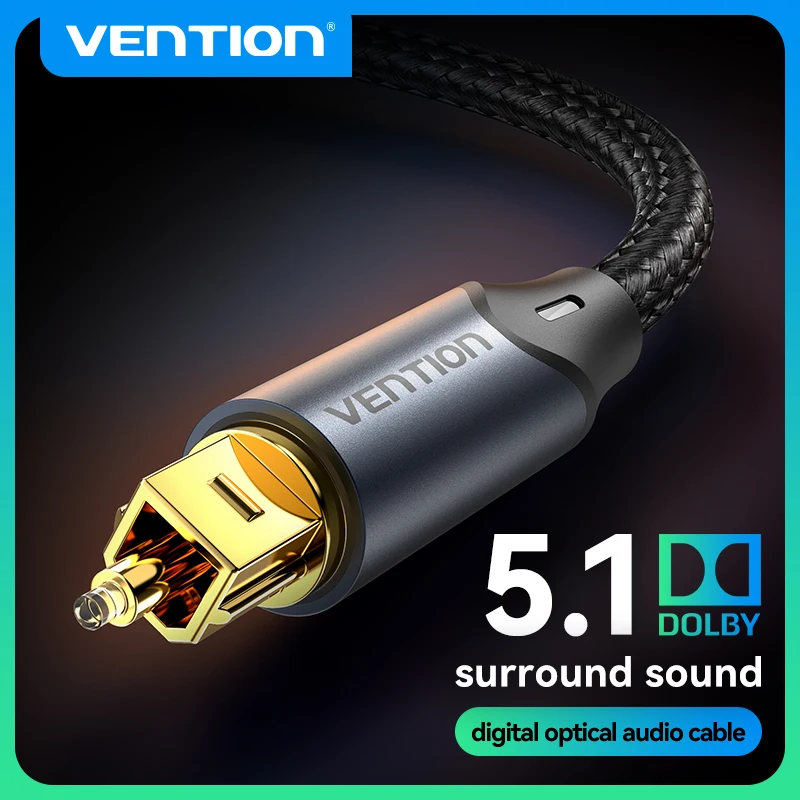 Vention สายสัญญาณเสียงดิจิตอล Toslink SPDIF Coaxial Cable สําหรับเครื่องขยายเสียง Blu-ray Xbox 360 PS4 Soundbar สายไฟเบอร์