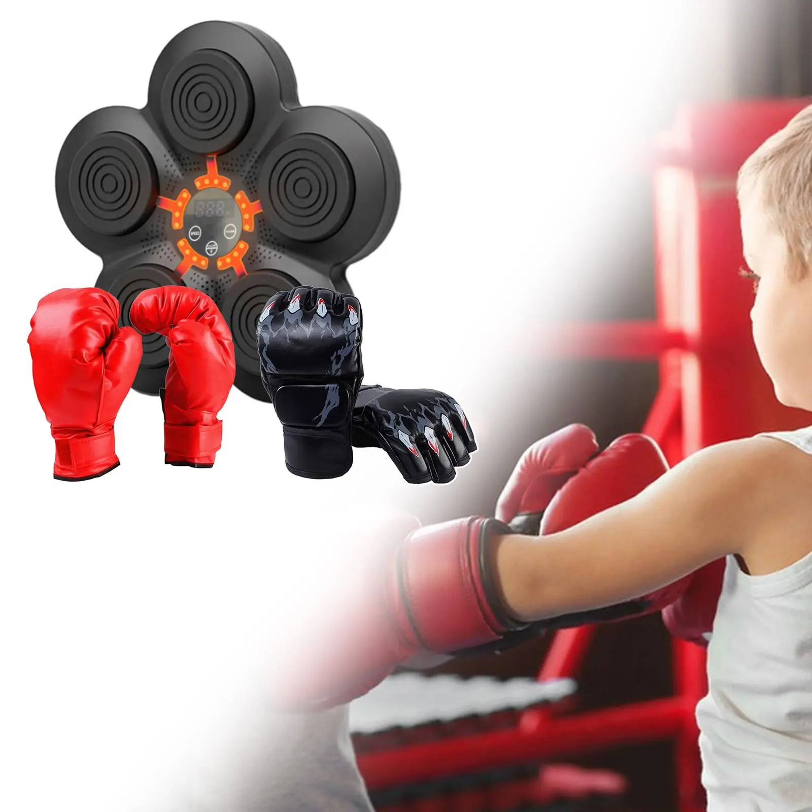 

Music Boxing Training Machine Music Boxing Wall Target Punching Pad for Karate Kickboxing Taekwondo Sanda Response Coordination