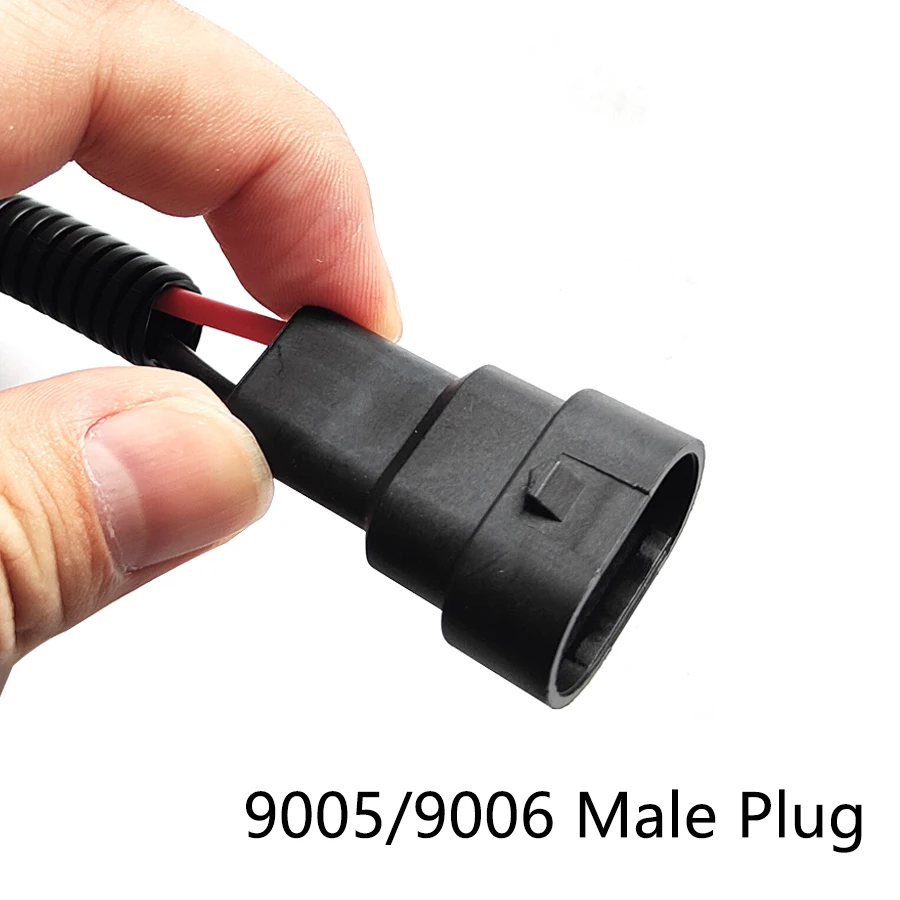 2Pcs 9005 9006 Male Plug To H8 H11 Socket Female Conversion Wiring Harness Connector Car Fog/Headlight Adapter Cable