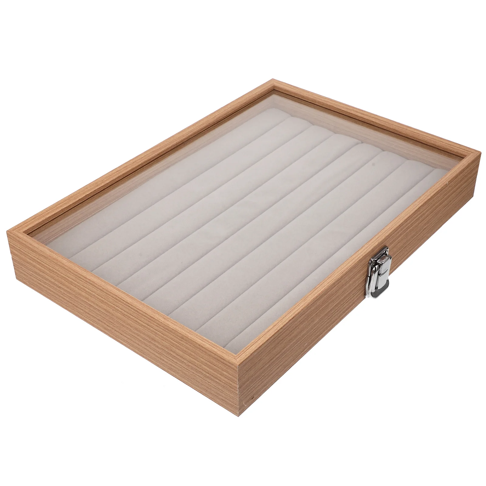 منظم المجوهرات مع غطاء شفاف وقلادة وخاتم وأقراط صندوق تخزين حاوية عرض أنيقة للنساء صندوق مجوهرات بسيط #4