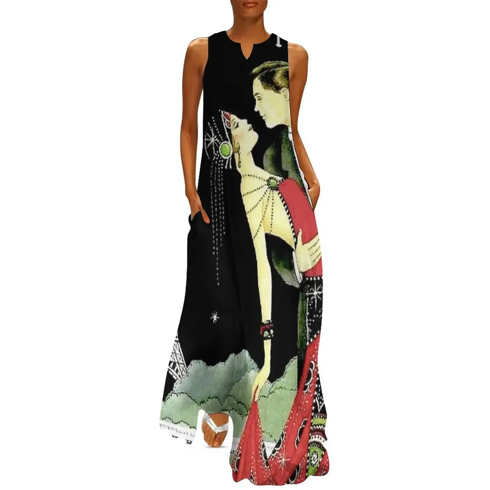 

Vintage Dance - Fly Me To The Moon Long Dress clothes for women Clothing women's summer clothing 2025 Dress