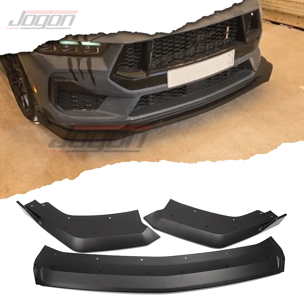 For Ford Mustang S650 GT Ecoboost Performance 2024+ Front Bumper Lower Lip Spoiler Splitter Body Kit Guard Diffuser Accessories