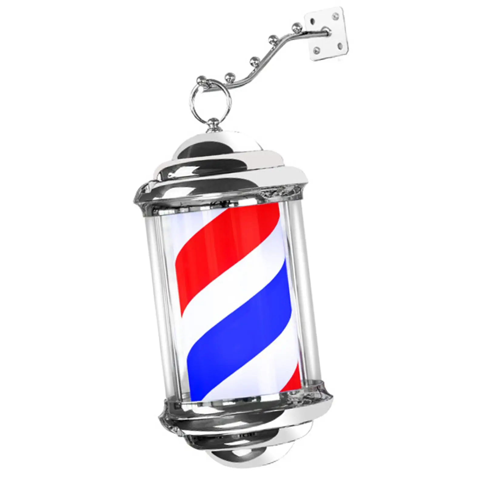 Barber Pole Light LED Rotating Stripes Wall Lamp for Salon Shop Sign Waterproof Indoor Outdoor Hanging Hairdressing Decor